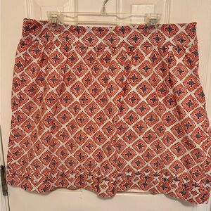 LOFT Orange and Blue Patterned 100% Cotton Fabric